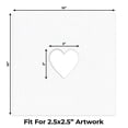 thumbnail image 2 of Oyster Shell White Picture Frame Mat for 10x10 Frames - Heart Opening for 3x3 Photos - 10 Mats, 2 of 7