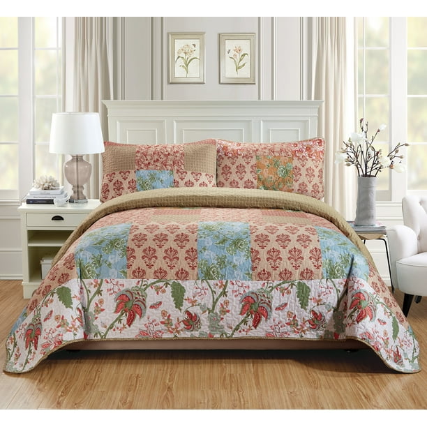 Fancy Linen 2pc Twin/Twin Extra Long Over Size Quilted Coverlet