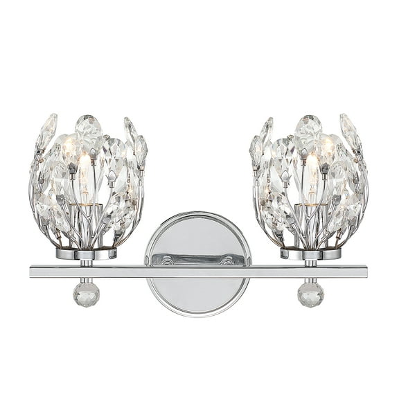 Chrome Two Light Bathroom Vanity from the Moreno Collection