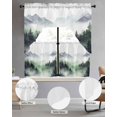 thumbnail image 2 of Foggy Forest Swag Curtains for Living Room/Bedroom Windows, Mountains Landscape Nature Aesthetic Kitchen Curtains and Valances Set 36 Inch Length, Light Filtering Swags Valance Curtain Panels, 2 of 5