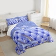 thumbnail image 3 of Feelyou Princess High Heel Bedding Comforter Set, Cartoon Ribbon Bowknot Twin Comforter Sets, Sequin Print Diamond Bedding Set, Ultra Soft Home Decor, 2-Piece, 3 of 8