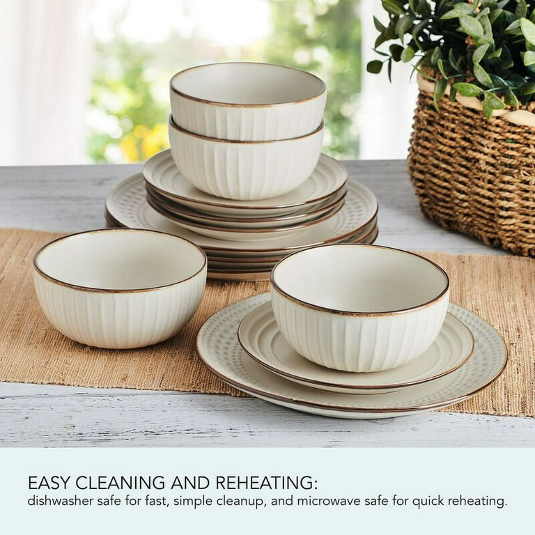 Free Shipping! Pfaltzgraff Janelle 12 Piece Stoneware Dinnerware