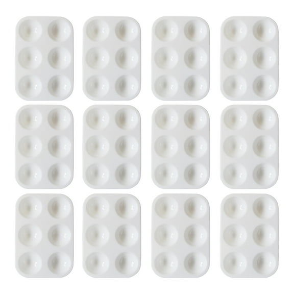 20pcs Portable Plastic Painting Palettes Drawing Tray for DIY Craft and Professional Art Painting Supplies