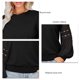 thumbnail image 5 of Camiseta de manga larga para mujer, jersey con cuello redondo, Top con manga acampanada, Top holgado informal para mujer, 5 of 6