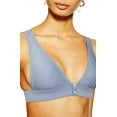 thumbnail image 1 of TOPSHOP Haut de Bikini Triangle à Côtes et Boutons Mauve Clair (6), 1 of 2