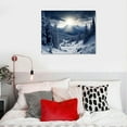 thumbnail image 4 of JEUXUS Canvas Wall Art - Winter Mountain Snow Covered Trees Pictures - Modern Wall Decor Gallery Canvas Wraps Giclee Print Stretched and Framed Ready to Hang, 4 of 4