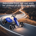 thumbnail image 6 of Juuar 12V Ride on Toys with Lights & Music, Folding Electric Go Kart for Kids Age 3-6 Years, Max Speed 3 MPH, 2 x 390W Powered Pedal Ride on Car for Boys Girls, Blue, 6 of 10