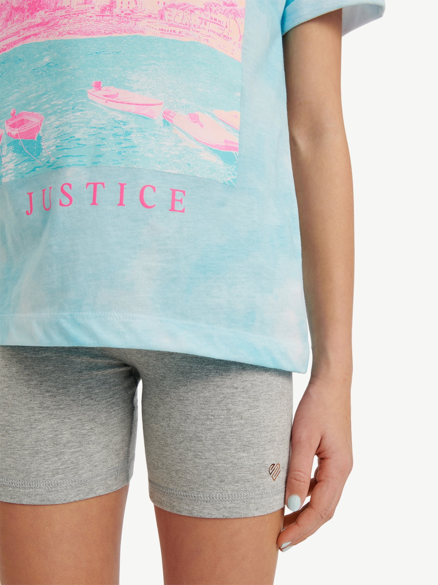 Justice Girls Tee & Bike Short Set, Sizes XS - XLP