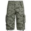 thumbnail image 1 of Pantalon Large Homme Short de Travail Taille Mi-Haute Multi-Poches Cinq Pièces Short Décontracté Vert Armée TG, 1 of 5