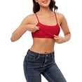 thumbnail image 4 of Camisole Recadrée à Camisole Côtelée pour Femmes avec Débardeur Intégré, 4 of 7