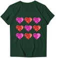 thumbnail image 2 of TIMIFIS T-Shirts à Manches Courtes de la Saint-Valentin pour Femmes Mode Décontractée Col Rond T-Shirt Imprimé Cœur d'Amour T-Shirt d'Été Ample Col Rond T-Shirts, 2 of 4