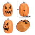 thumbnail image 6 of 16in Pre-lit Halloween Pumpkin Jack O' Lantern with Bulbs for Porch, Front Door, Fireplace, Outdoor Decor, 6 of 7