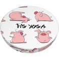 thumbnail image 1 of Velvet Bar Stool Covers Round Stool Cushion Covers Stool Chair Covers Barstool Covers Slipcovers, Stretchy & Elastic Edge Soft Fabric Machine Washable, Dia 13 Inch, Pink Cute Cartoon Pig, 1 of 6