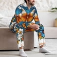 thumbnail image 6 of Bingfone Men's Pajama Set 2 Piece Loungewear PJs, Long Sleeve with Pajama Pants-Spring Butterfly Flowers, 6 of 7