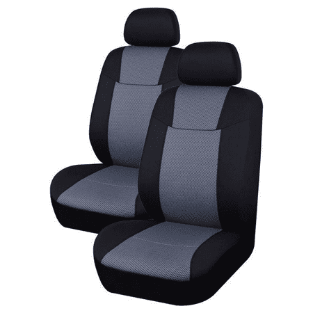 AutoTrends Low Back Seat Cover Cranberry 2 pc Black Grey Walmart