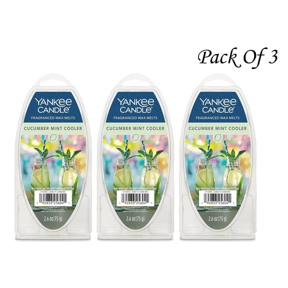 Yankee Candle Cucumber Mint Cooler 6-pc Fragranced Wax Melts 2.6 Oz (Pack Of 3)