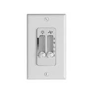 Sunset White 4 Speed Ceiling Fan Wall Control with LED Dimmer Light Switch Wall Face Plate Included PD-013