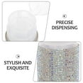 thumbnail image 3 of COMPUKAS White Plastic Pump Bottle with Imitation Rhinestones for Remover, 1 Set - Stylish and Dispenser, 3 of 8