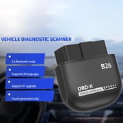 Bluetooth OBD2 Scanner for Car - Universal Car Diagnostic Tool Code Reader, Check Engine Light Reset, Real-Time Data Stream Monitor, Compatible with 1996+ Gasoline Vehicles, Plug & Play