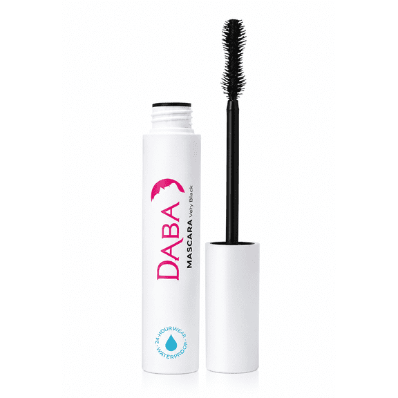 DABALASH 24-Hour Waterproof Mascara with 100% Natural Beeswax – Promotes Longer, More Voluminous & Defined Lashes for All Day Wear – 0.45 oz, Very Black