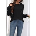 thumbnail image 5 of Zeagoo Fall Sweaters for Women Crewneck Long Sleeve Crochet Texture Pullover Sweater Tops, 5 of 6