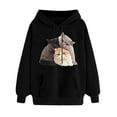thumbnail image 3 of VEKDONE Hoodies for Women Cute Cat Graphic Pullover Sweatshirt Fall Long Sleeve Thin Fleece Hooded Sweatshirts Casual Loose Fit Lightweight Sweatshirts with Pockets, 3 of 6