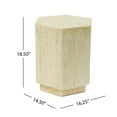 thumbnail image 3 of Antique Brown Hexagonal MGO Outdoor Side Table, 3 of 7