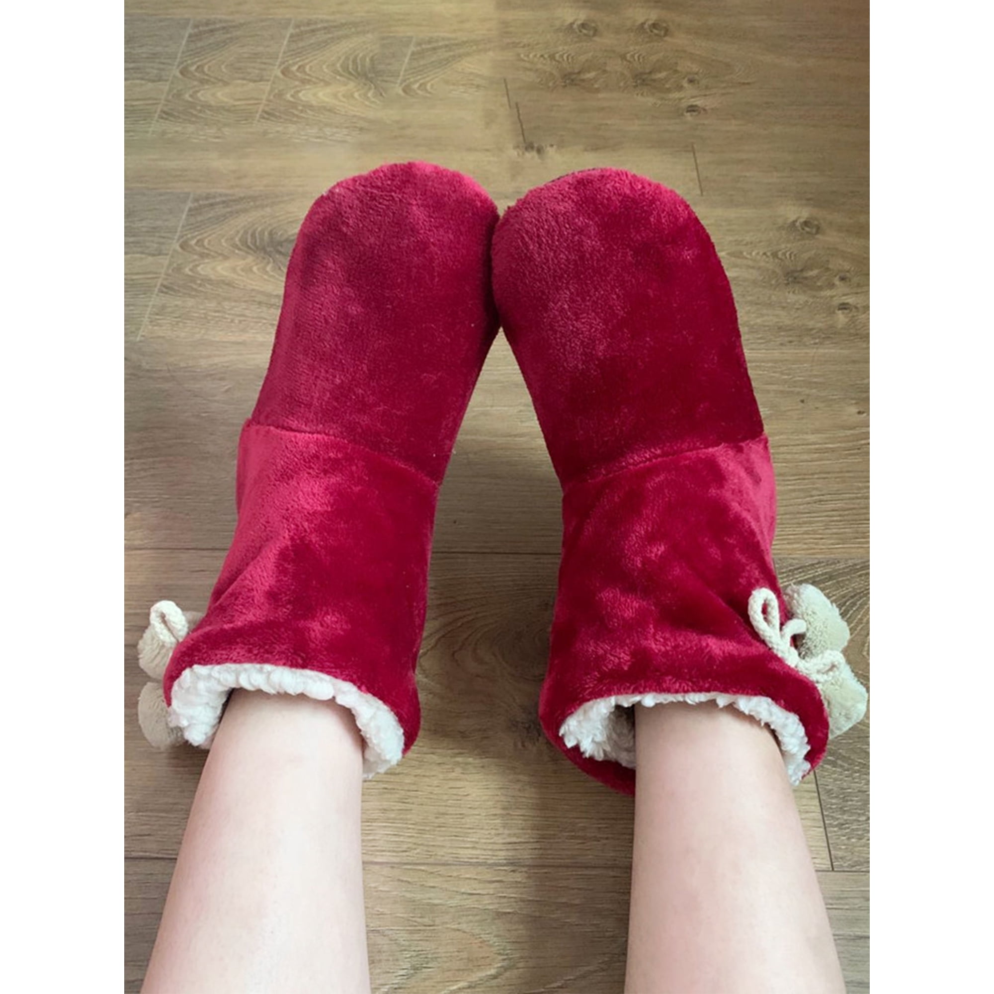 Ladies warm boot slippers deals