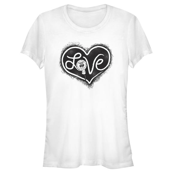 Junior's Tootsie Pop Love Lollipop Graphic Tee White Large