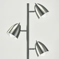 thumbnail image 4 of Brightech Jacob 64" Modern 3-Light LED Floor Lamp with Metal Cone Shades and 3 Adjustable Heads - Brushed Nickel, 4 of 9