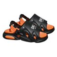 thumbnail image 3 of Sandalias deslizantes para hombre, sandalias de playa con punta abierta, antideslizantes, a la moda, para viajar y caminar Negro Naranja 44 45, 3 of 8