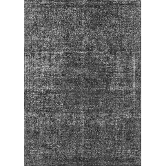 Ahgly Company Indoor Rectangle Oriental Gray Industrial Area Rugs, 7' x 10'