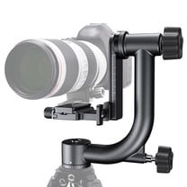 K&F CONCEPT Aluminum Alloy 360 Degree Panoramic Gimbal Tripod Head with 1/4'' Standard Quick Release Plate