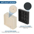 thumbnail image 3 of Unique Bargains 3 Inch Furniture Risers Square Bed Lifters Adjustable Stackable Couch Riser, Beige 4 Pack, 3 of 7