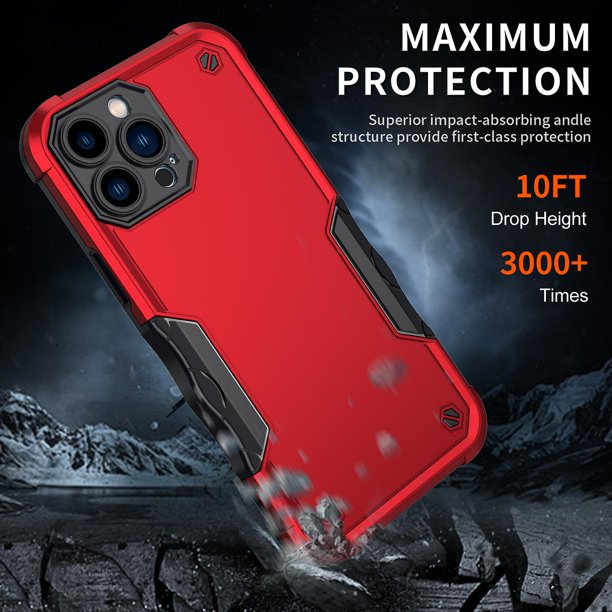 Tal Discount Compatible con Iphone 14 Pro Max Case, resistente militar de doble capa parachoques híbrido a prueba de golpes protección resistente suave Tpu Hard PC Shell XianweiShao 8390611310080