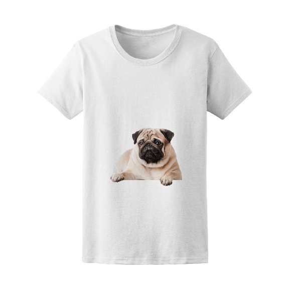 Beautiful Pug Lying On Sofa Tee Women's -Image by Shutterstock
