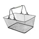 thumbnail image 4 of Cesta de compras Canasta de comestibles Metal multifuncional Conveniente portátil con manijas para tiendas minoristas de supermercados en casa Negro, 4 of 8