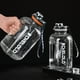 thumbnail image 4 of Garrafa deportiva de agua de gran capacidad de 1600 ml de plástico esmerilado | Botella portátil para exteriores con asa de cordón | Copa espacial antideslizante y duradera para el vientre grande, 4 of 8