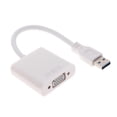 thumbnail image 1 of Adaptador USB 3.0 A VGA Convertidor De Monitor De Video VGA De Pantalla Múltiple 1920x1080 Blanco Hugo Adaptador USB a VGA, 1 of 8