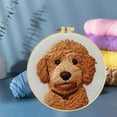 thumbnail image 6 of Punch Needle Kits Golden Doodle Dog Embroidery Starter Set with Hoop Easy for Beginners DIY Stress Relief Handmade Craft Hobby and Home Decor 20x20cm-2, 6 of 8