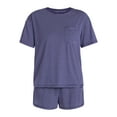thumbnail image 6 of Joyspun Women's Short Sleeve Top and Shorts Pajama Set, 2-Piece, Sizes XS-3X, 6 of 7