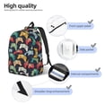 thumbnail image 3 of Wukai Retro Video Game Print Durable Canvas Laptop Backpack - Adjustable Shoulder Straps, Water-Resistant, Large Capacity, Unisex for School, Office-Medium, 3 of 5