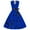 Blue, variant on Ichuanyi Woman Dress Women Vintage Retro V-Neck Sleeveless Print Evening Party Prom Swing Dress