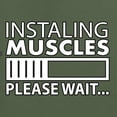 thumbnail image 5 of Wild Bobby Installing Muscles Please Wait Gym/Workout Men Premium Tri Blend Tee, Military Green, Large, 5 of 5