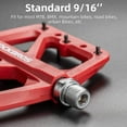 thumbnail image 7 of ROCKBROS Cycling Pedals Mountain Road Bike Pedals Bicycle Nylon Flat Pedals Sealed Bearings 9/16" Red 1 Pair, 7 of 7