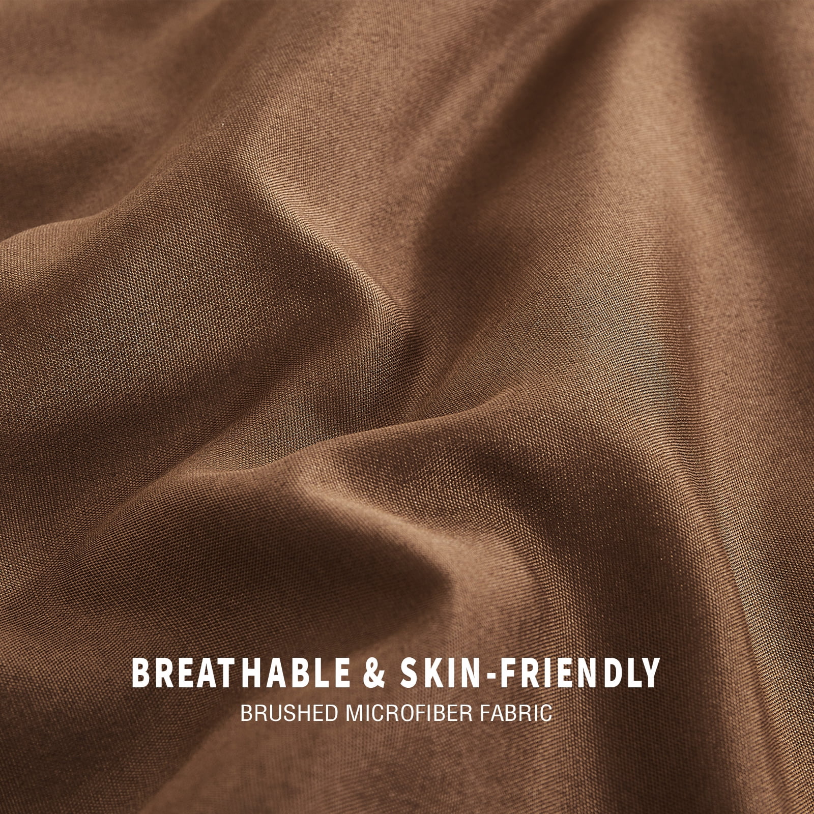 Exclusivo Mezcla Lightweight Reversible 3-Piece Comforter Set All Seasons, Down Alternative Comforter with 2 Pillow Shams, King Size, Brown/ Khaki