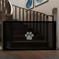 thumbnail image 4 of Dog Gate Set/ Stair Gate Dog Retractable Baby Set Mesh Dog Gate Or Baby Gate For Stair Doorways For Stair Mesh Dog Gate Telescopic Pet Fence Folding Fence Net Dog Gate Providing Welding Dog, 4 of 4