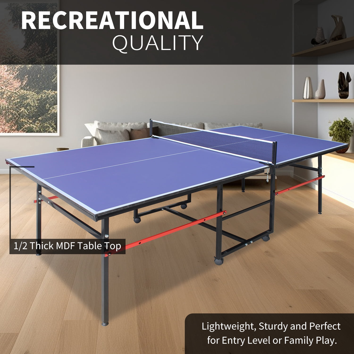 Holaki 8ft Foldable with Net 2 Table Tennis
