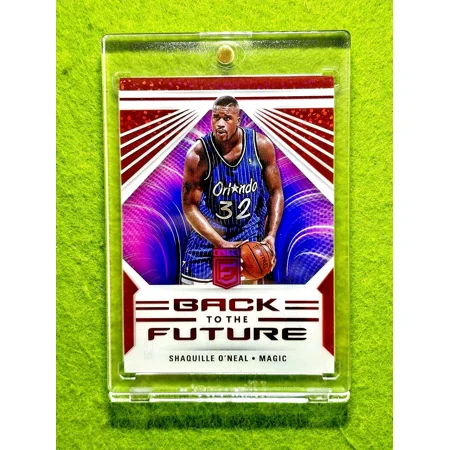 Shaquille O'Neal WHITE SPARKLE PRIZM Asia Red CLEAR SSP 2022 BACK to the FUTURE