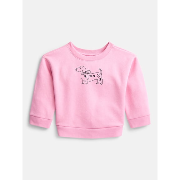 Wonder Nation Baby & Toddler Fleece Crewneck Sweatshirt, Sizes 6M-5T